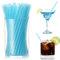 Short Straws for Cocktail 140x6mm Mini Cocktail Straws PP Glitter Drinking Straws Reusable Small Straws for Cocktails Party Decorations Blue Sparkle (50)