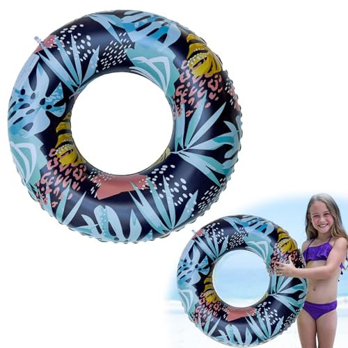 LUMOOM Anelli da nuoto per adulti, grandi piscine, gonfiabili, anello da gioco d'acqua hawaiani, fenicottero, palma, giocattolo acquatico per piscina, spiaggia, piscina all'aperto (A)