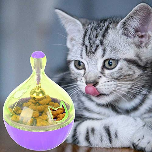 Cat Puzzle Feeder, Interaktives Katzenspielzeug Haustier Slow Feeder Behandeln Ball Katzen Slow Behandeln Hundeball -Dispensing Hundespielzeug Katze Anreicherung und Übungsspielzeug für Katzenhund