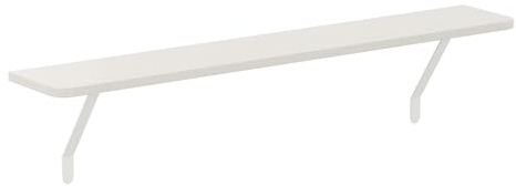 Loch & Skye Loby Radiator Shelf - White, 140cm -Wood Floating Shelves for Heat Dissipation- MDF Wooden No Drill Shelves with Brackets - Durable Floating Shelf Bracket - Over Radiator Shelf No Drilling