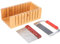 Soap Cutter Set Wooden Bread Cutter Mold with Straight Wavy Stainless Steel Knife for DIY Soap Bread Cutting Pine Wood 304 Stainless Steel 15x28cm