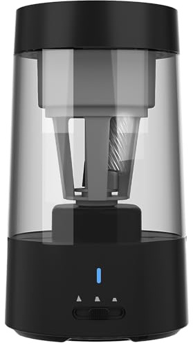 CHICIRIS Adjustable Electric Pencil Sharpener Rechargeable Portable for 6-8mm Pencil Home School Classroom Office (Black)