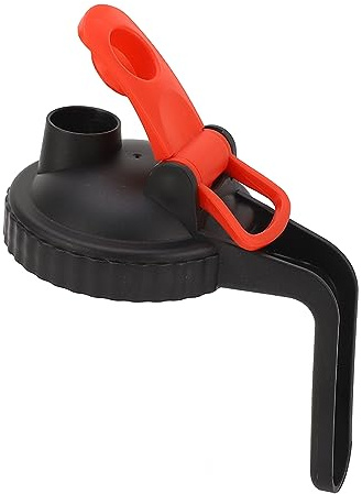 Kukyller Mason Jar Pour Spout Lid, Mason Jar Pitcher Flip Cap Airtight Handle Lid Leak Proof with Handle (Schwarz und Rot)