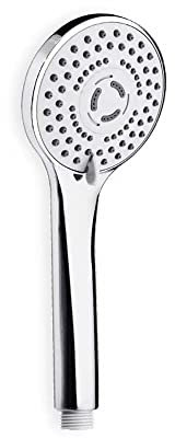 Ramon Soler - Ducha de Mano Cromada con 3 Funciones, Diámetro 100mm, ABS Resistente, Ideal para Baño, Diseño Ergonómico y Fácil Instalación