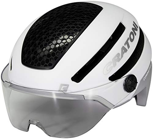 Cratoni Unisex – Erwachsene Commuter Helm, Weiß Matt, M-L (58-61 cm)
