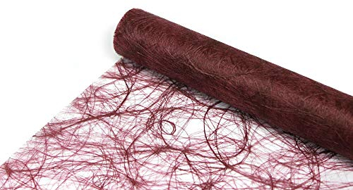 Sizoweb Tischläufer Tischband Dekoration Dekor Breite 30 cm Rollenlänge und Farbe wählbar Weinrot 5 Meter