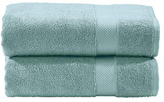 DONE Deluxe Handtücher 2er Set Zwirnfrotier Weich Hautfreundlich 100% Baumwolle Ocean 50x100cm, 550gr/m²