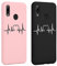Yoedge 2 Pezzi Cover per Huawei P Smart 2019 6,21, Squishy Silicone TPU Custodia per Cellulari con Disegni Aesthetic, Ultra Sottile Matte Antiurto Originale Cover Disegno Case, ECG