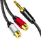 Yeung Qee 3.5mm to 2RCA Female Cable 1m, 3.5mm Male to 2 RCA Female Jack Stereo Audio Cable Y Adapter for iPod, Tablets, MP3,HiFi Stereo System, Speaker (1M)