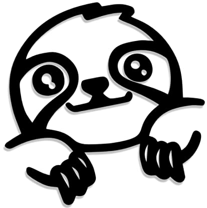 Decus Shop Faultier süße Augen 2818 // Sticker Aufkleber vers. Größe Farbe