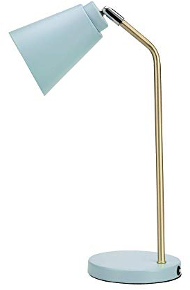 Pauleen 48140 True Charm Tischleuchte aus Metalll Schreibtischlampe mit Gold max40W E27 Hellblau/Gold 230V Metall