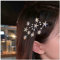 Yheakne Kristall-Haarspange mit Sternen, silberfarben, Strass, glitzernd, Cluster-Stern, Haarnadeln, Kopfschmuck, Haarnadeln, Kopfschmuck, Braut, Haarschmuck für Frauen und Mädchen (Silber)