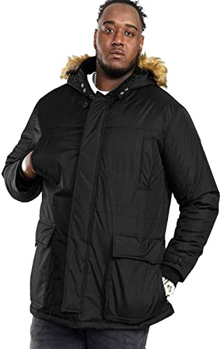 Duke - Lovett D555 Herren Parka (4XL) (Schwarz), Schwarz , 4X-Large