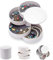 FLYFISH Schmuckkästchen Mini Schmuckkästchen Organizer 4 Schichten Zubehör Drehbarer Organizer Reise Schmuck Halter Stand Lagerung Schmuckkästchen für Ringe Ohrringe für Mädchen/Frauen (weiß)
