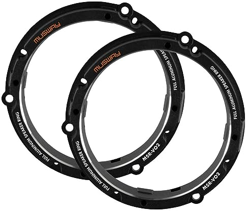 Musway MSR-VO2 - 16,5 cm - ADAPTATEUR DE haut-parleur (1 paire/3+4 trous) en aluminium pour Volkswagen / Seat / Koda