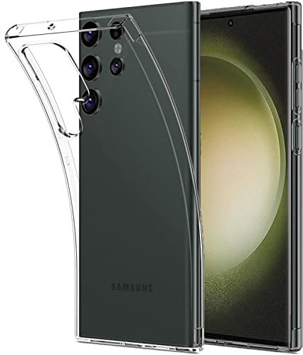 KP TECHNOLOGY Galaxy S23 Ultra Case - Thin Soft Silicone Gel Case Cover for Samsung Galaxy S23 Ultra (CLEAR)