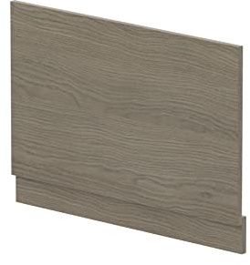 nuie MPD2513 Modern Bathroom Straight Bath End Panel and Plinth, 560 x 780 x 36mm, Solace Oak Woodgrain