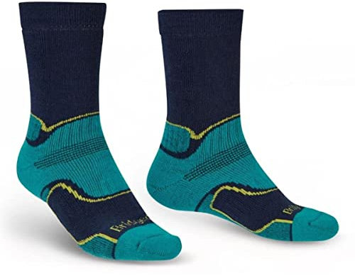 Bridgedale HIKE Midweight Merino Performance Boot Original-Men's- Medium-Petrol/Navy