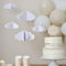 Ginger Ray Baby Shower White Hanging Hängedekoration 3D Wolken Weiß