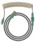 Ranked Coiled Keyboard Cable | Handcrafted Double-Sleeved Braided Cable | USB Type C to A | 5-Pin Aviator Connector for Custom Mechanical Gaming Keyboard | Support Fast Charge 20W (9009)