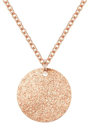 Eastside Damen kette Edelstahl roségold Edelstahlhalskette | rosévergoldet 14 Karat, Ankerkette, Karabinerverschluss