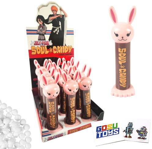Bleach Soul Candy Strawberry Flavored Candy (12 Pack) with 2 Gosutoys Stickers