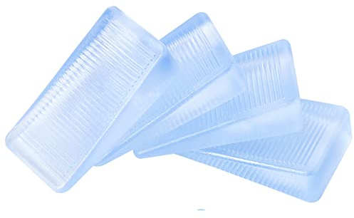 ZZRANYE 4 Stück gummierte transparente Tischscheiben, Wasserwaage-Keil für Heimwerker, Tischscheiben, Bettscheiben, WC-Unterlegscheiben, Whirlpool, Restaurant, Haushaltsgeräte, Heimwerker,