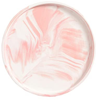 Cabilock 1 Plateau à Bijoux en Céramique Marbrée Support Élégant Et Délicat Organisateur de Bijoux rond