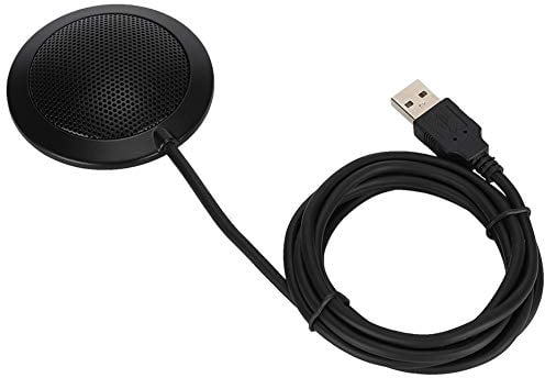 Dpofirs Omnidirektionales Mikrofon Hochempfindliches Desktop-Mikrofon USB-Stecker 360-Grad-Sound für Desktop-Meetings