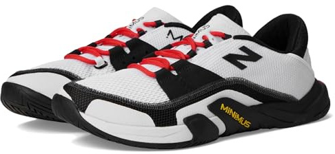 New Balance Men's Minimus TR v2 Cross Trainer, White/Black/Neo Flame, 10 M