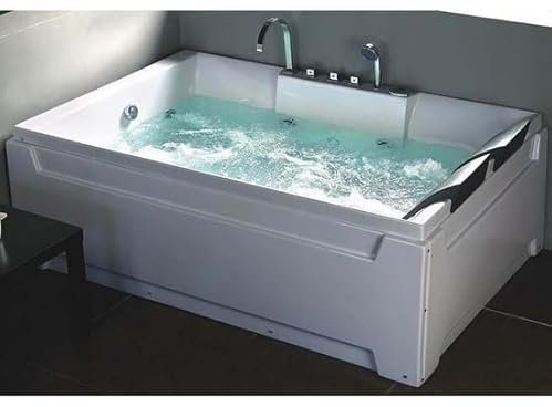 Bagno Italia Vasca da bagno idromassaggio 185x123 cm 16 getti whirlpool e airpool cromoterapia radio