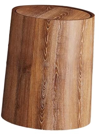 MagiDeal Poubelle de salle de bain, poubelle domestique moderne réutilisable, poubelle à Grain de bois, corbeille à déchets pour cuisine, chambre à coucher, s