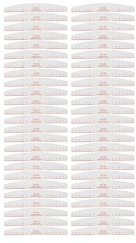 50 Stück Nagelfeilen, Nagelfeilen mit Körnung 80/80, Waschbar, Wiederverwendbar, Gebogenes Werkzeug für Künstliche Acrylgel-Nägel, Unverzichtbar für die Maniküre-Pflege