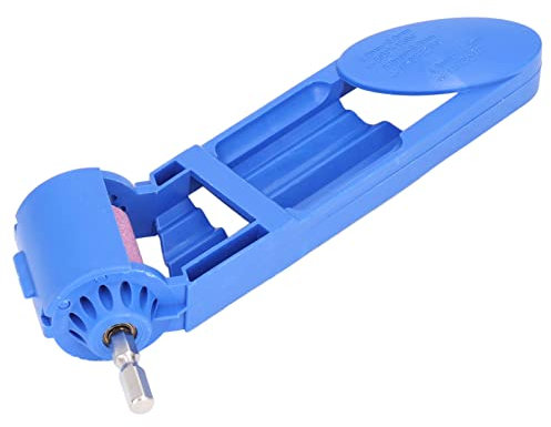 Bohrerschärfer, Tragbare Korund-Schleifscheibe, Elektrischer Bohrerschärfer für Schleifmaschinen, Geld Sparen für Heimwerker, Korund, Blau (BLUE)