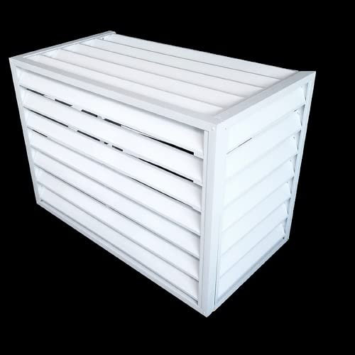 Generisch Zaun zum Verstecken der Klimaanlage, Klimaanlagen-Abweiser für Fenstereinheiten, Klimaanlagenrahmen aus Aluminiumlegierung, Regenschutz für Klimaanlagen, Für den Innen- und Außenbe