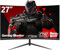 ZZA Monitor da gioco 27 pollici, 180Hz, tempo di risposta 1ms, monitor curvo FHD 1920x1080, 90% DCI-P3, 100% sRGB, sincronizzazione adattiva del monitor di gioco del PC, HDMI, DisplayPort