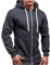 UHouse Sweatjacke Herren mit Kapuze Freizeit Hoodie mit Reißverschluss Sport Kapuzenjacke Lässig Y2k Kapuzenpullover Slim Fit Kaputzensweatjacke Bequeme Sportjacke Meine Bestellungen Dunkelgrau 3XL