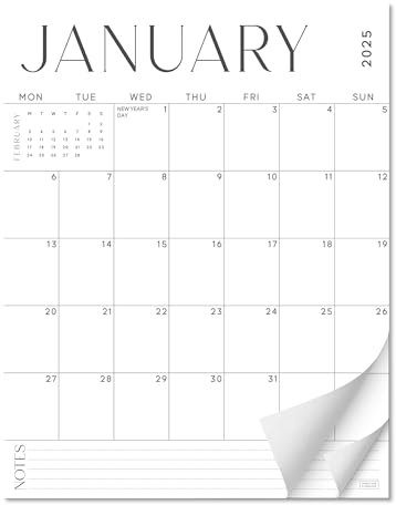 S&O Modern Magnetic Fridge Calendar from January 2025-June 2026 - Tear-Off Refrigerator Calendar to Track Events & Appointments - 18 Month Magnetic Planner for Fridge for Easy Planning-9.6x12 in.