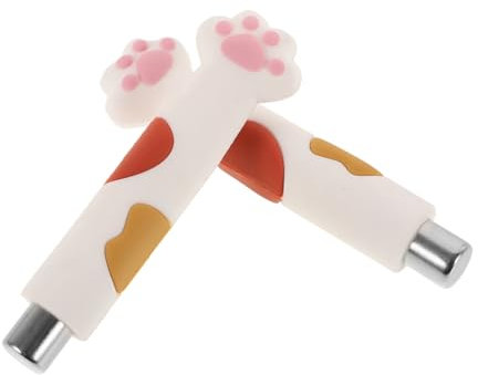 FOMIYES Professional Nail Art Cat Eye Magnet 2pcs Gel Polish Tool Easy to Use Portable White for Manicure Supplies