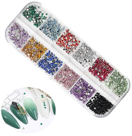 1500 Stück Strasssteine für Nageldekoration, Pailletten, Kristalle und Edelsteine