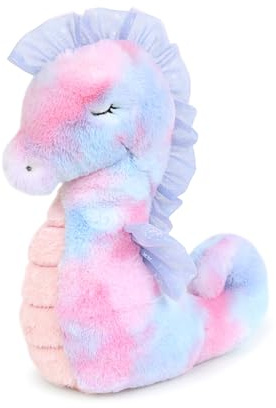 MON AMI Sakura Seahorse 10-Inch Stuffed Animal, Colorful Tie-Dye Plush | seahorse stuffed animal, colorful tie-dye ocean plush, sea creature companion, nursery décor accent, boys girls gift keepsake