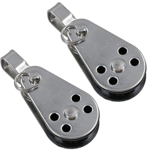 Pulley Block with Removable Pin and Bracket 26mm Diameter Stainless Steel 2pc