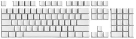 Lerpwige 104pcs PBTS Blanks Keycap Mechanische Tastaturen Originalhöhe Nicht Drucken Weißer Schlüsselcap Set Für MX Switches