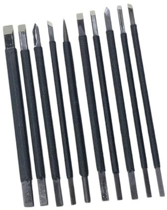 LOLIPPYY 10 Stück Wolframstahl Schnitzwerkzeuge Set Für Steinschnitzerei Und Gravur Handschnitzwerkzeuge Für Speckstein Handgravur Und Kleine Kunstwerke Präzises Bildhauer-Meißel Werkzeug