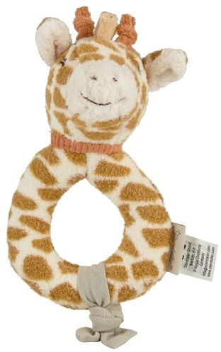 Sterntaler Greifling Giraffe Kaya - Weicher Stoff - Knoten zum Entdecken - Integrierte Rassel - Baby- und Kleinkindspielzeug - Fördert die Motorik und Sinne von Babys , Goldbraun