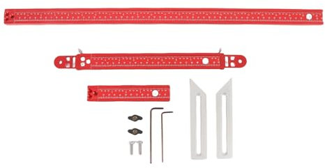 Hiraith Heavy-Duty Aluminum Alloy Stair Tread Template Tool, Multi-Functional Measuring Jig with Etched Scale, Extended Pivot & Positioning Stops for Stairs, Laminate Flooring