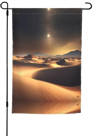 Bandera de jardín del desierto del Sahara, bandera de patio impresa de doble cara, lindas banderas rústicas para decoración al aire libre, 30 x 45 cm