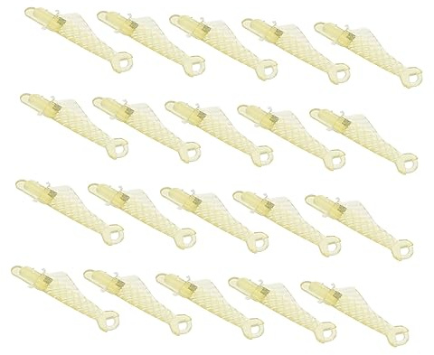 DOITOOL 20 Stücke Nadeleinfädler Fisch Nähen Nähen Tragbare Einfädler Maschinenfaden Nadel Sticken Einfädeln Flache Nadel Einfach Gelb Kunststoff