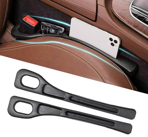Vehicle Mounted Gap Leak Proof Filling Strip, Car Seat Gap Filler Organiser Universal Car Seat Gap Plug Auto Seat Gap Storage Box Car Accessories for Car Suv Truck (Black)