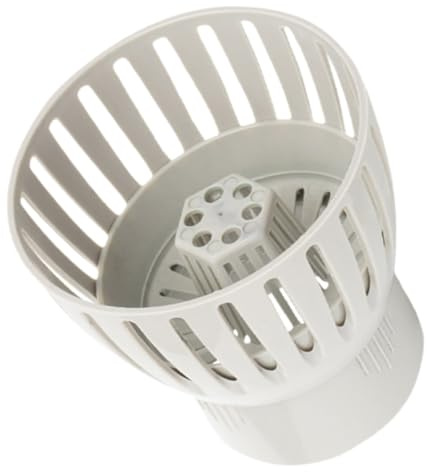 Ablauffilter Fischteichfilteranlage Laubsammler für Koi Teichpflege | Pvc, Hohe Wasserdurchlässigkeit, Anti Verstopfungs Schutz, für Zierbecken und Pumpen, Beige